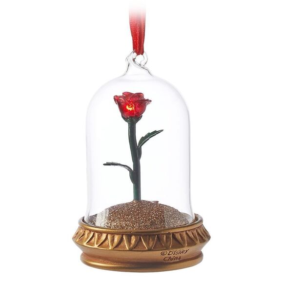 2021 Enchanted Rose Light-Up Living Magic Sketchbook Ornament Beauty & the Beast - Picture 1 of 2